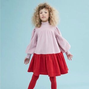 The Middle Daughter Two Toned Corduroy Dress